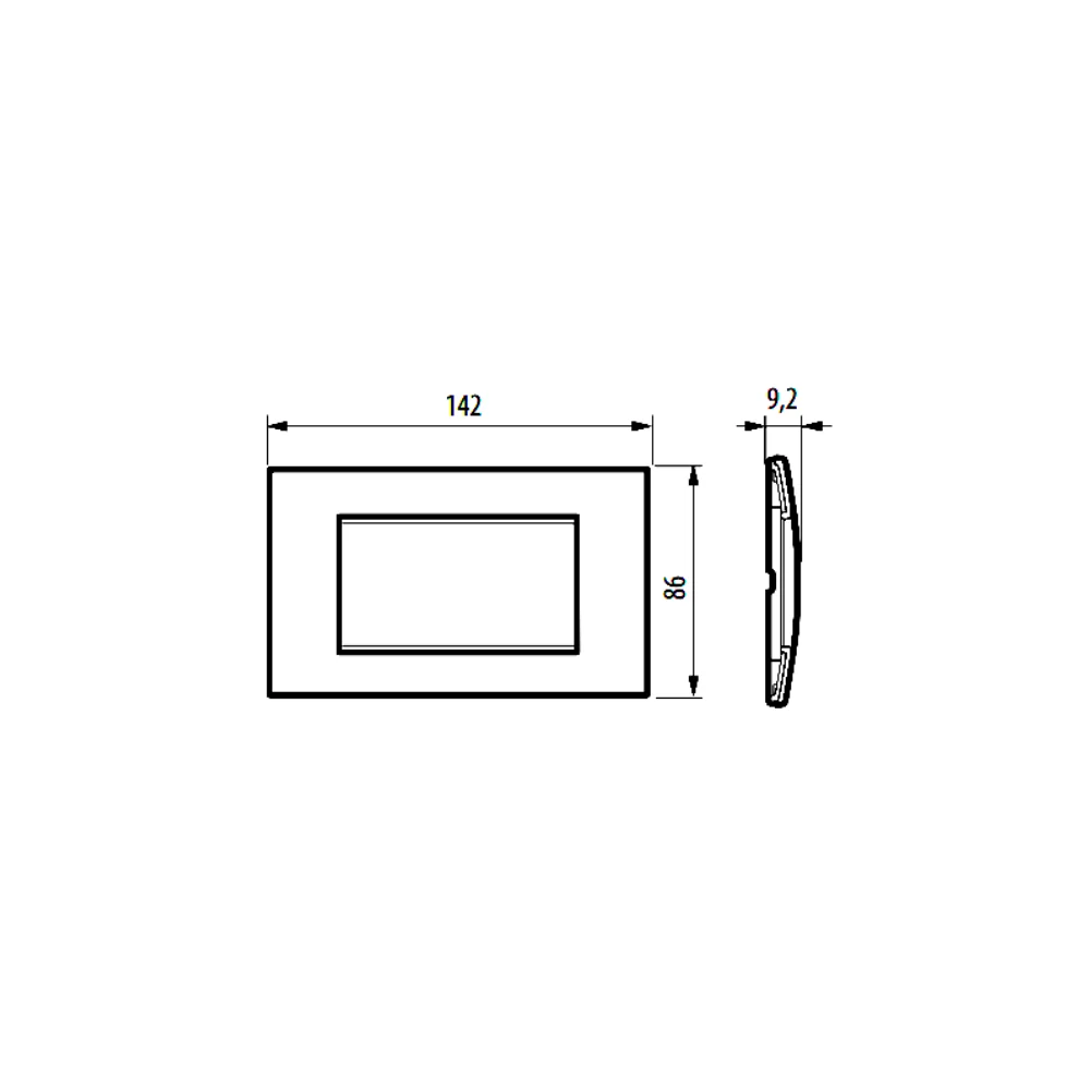 PLACA RECTANGULAR COLOR AGUAMARINA 4 MOD. LNA4804KA LIVING Y LIGHT LEGRAND