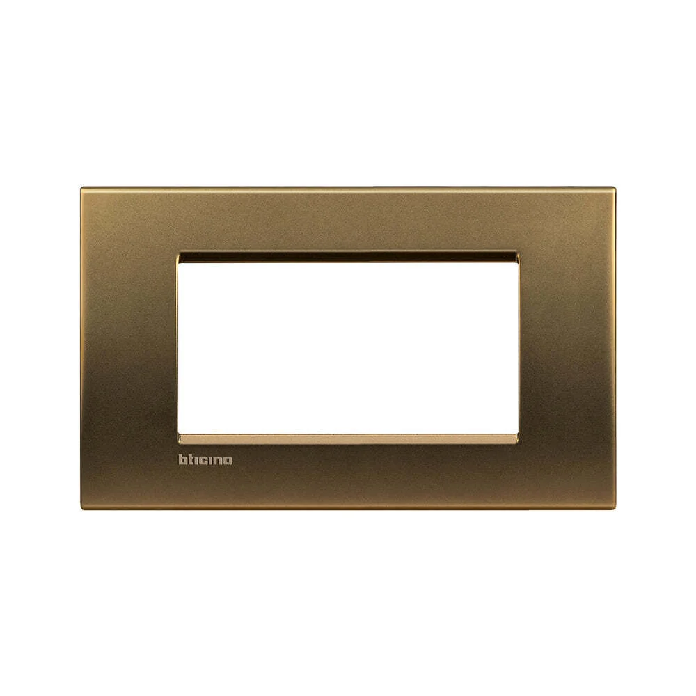 PLACA RECTANGULAR COLOR BRONCE 4 MOD. LNA4804BZ LIVING Y LIGHT LEGRAND