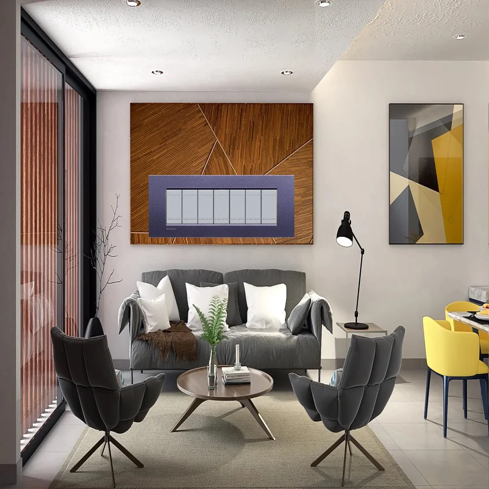PLACA RECTANGULAR COLOR CLUB 7 MOD. LNA4807CB LIVING Y LIGHT LEGRAND