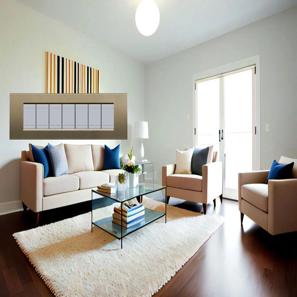 PLACA RECTANGULAR COLOR SQUARE 7 MOD. LNA4807SQ LIVING Y LIGHT LEGRAND