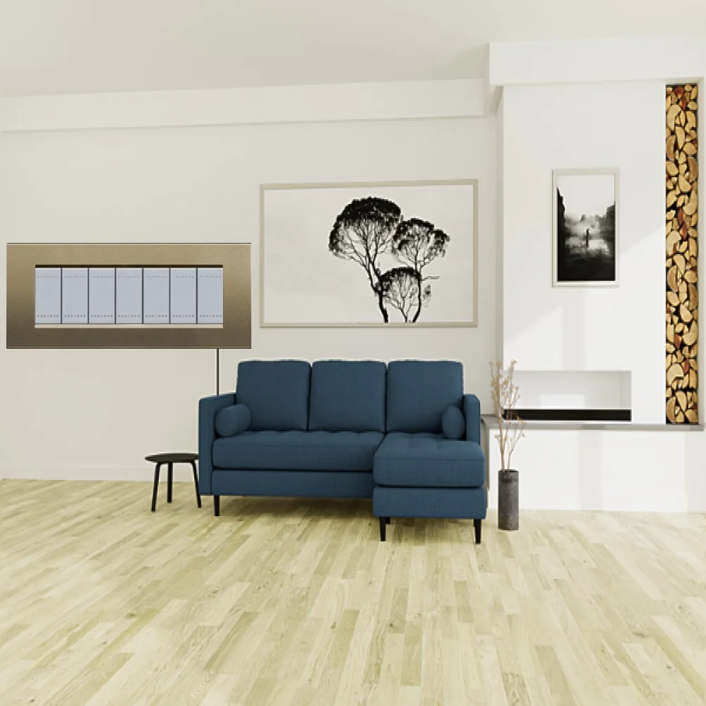 PLACA RECTANGULAR COLOR SQUARE 7 MOD. LNA4807SQ LIVING Y LIGHT LEGRAND
