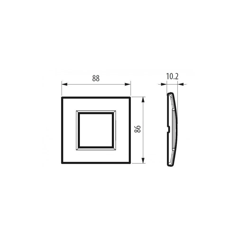 PLACA RECTANGULAR COLOR TECH 2 MOD. LNA4802TE LIVING Y LIGHT LEGRAND