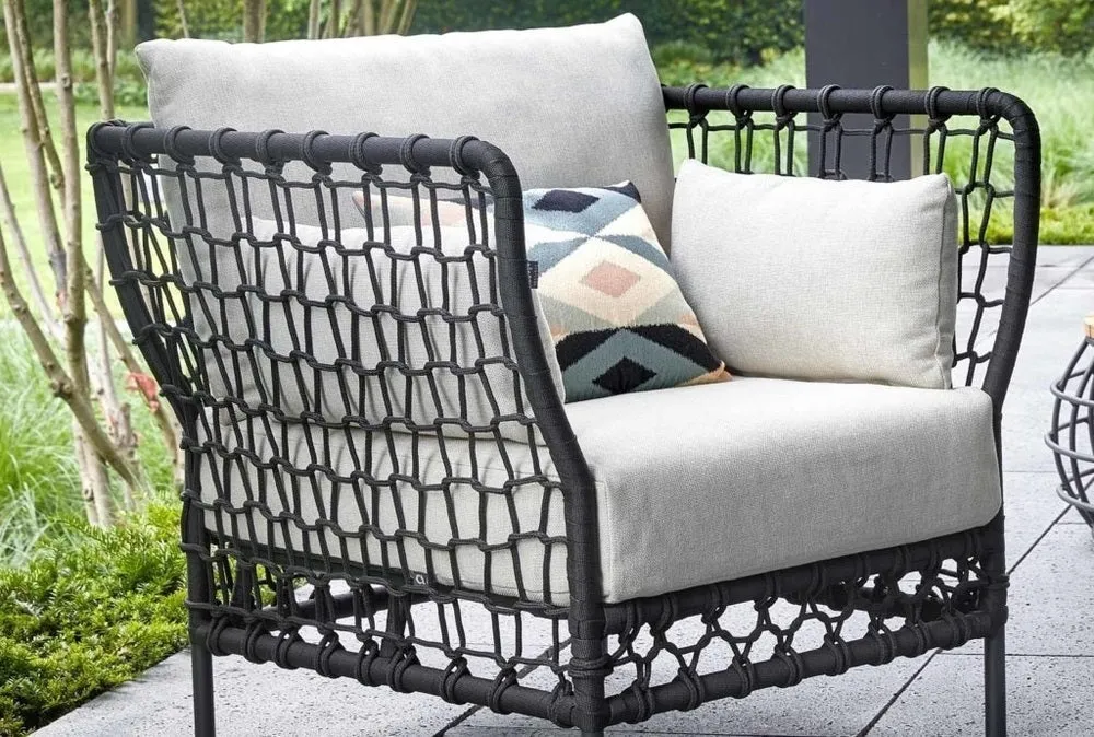AppleBee loungestoel | Pure black | Rope