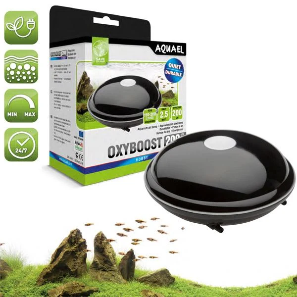 Oxyboost 200 Plus Aquael - Aquariumluchtpomp tot 200 l