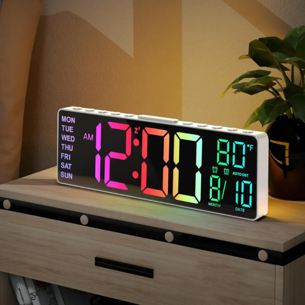 LumiClock | Slimme RGB Klok met Groot LED Display Finest Luxe