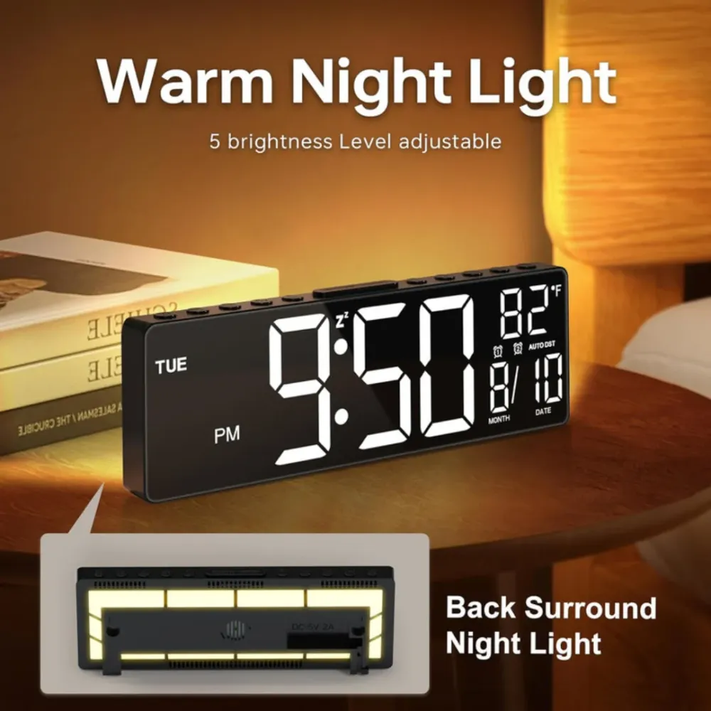 LumiClock | Slimme RGB Klok met Groot LED Display Finest Luxe