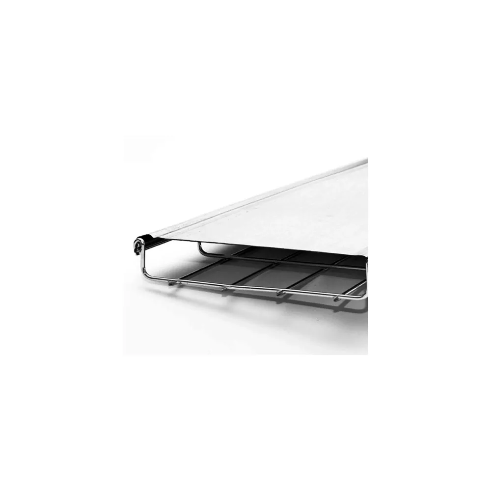 TAPA LISA P/CHAROLA ALUM. 12" . 1.22MTS. LONG. (1 PZA) MACSE