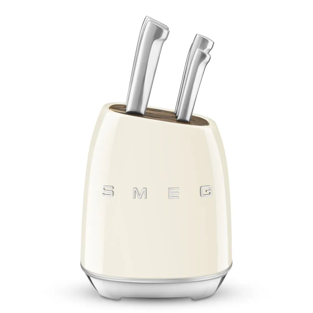 SMEG Messenblok met 6 messen 'Creme' KBSF02CR