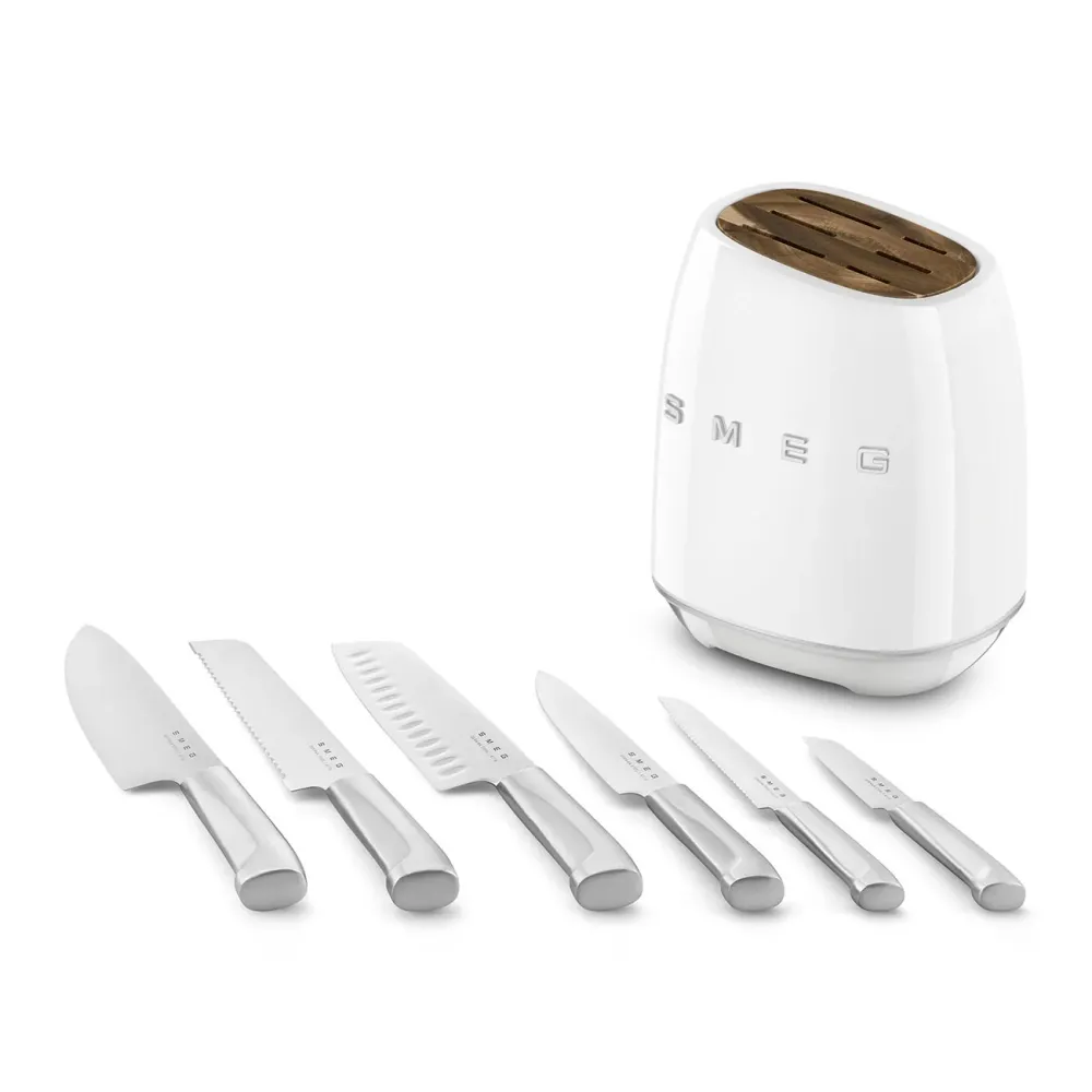 SMEG Messenblok met 6 messen 'Wit' KBSF02WH