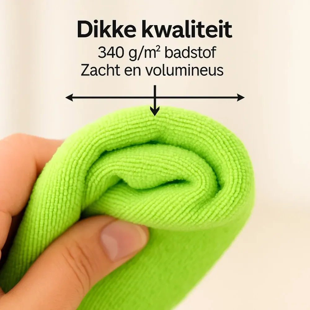 Microvezeldoeken 40x40 Horeca - Groen (10 Stuks)