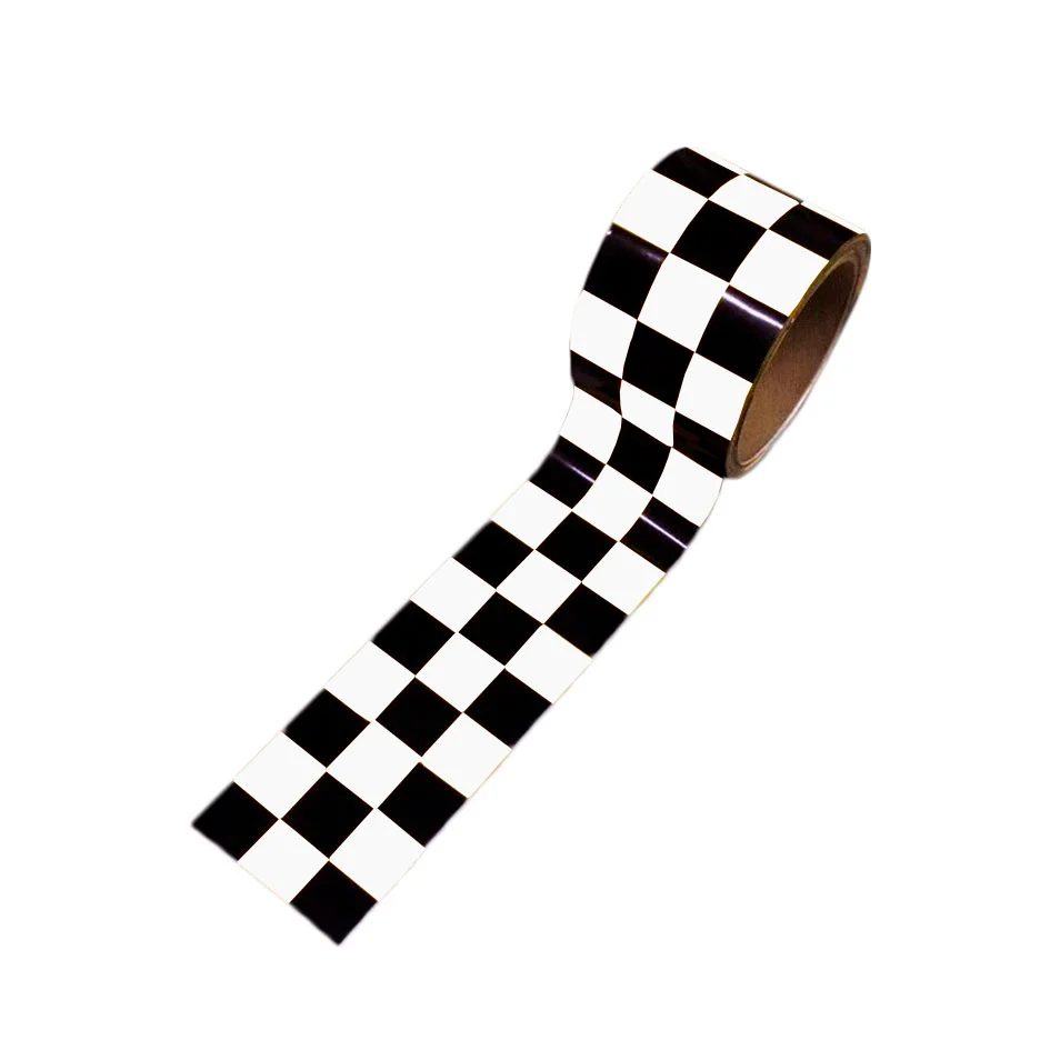 Mini Cooper Black/White Checkered Vinyl Stripes Side Rocker Panel Stripes