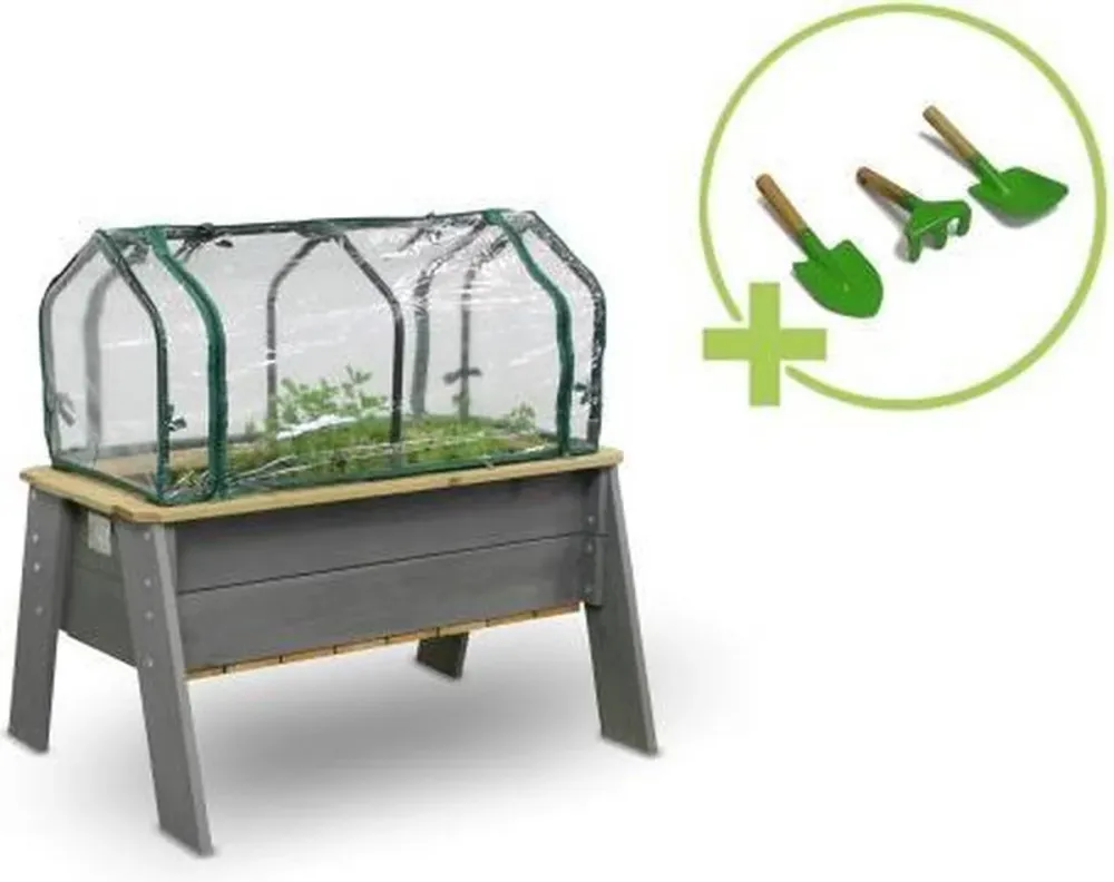 Kweektafel Evi (L) met kweekkas en tuingereedschap | Pineflow