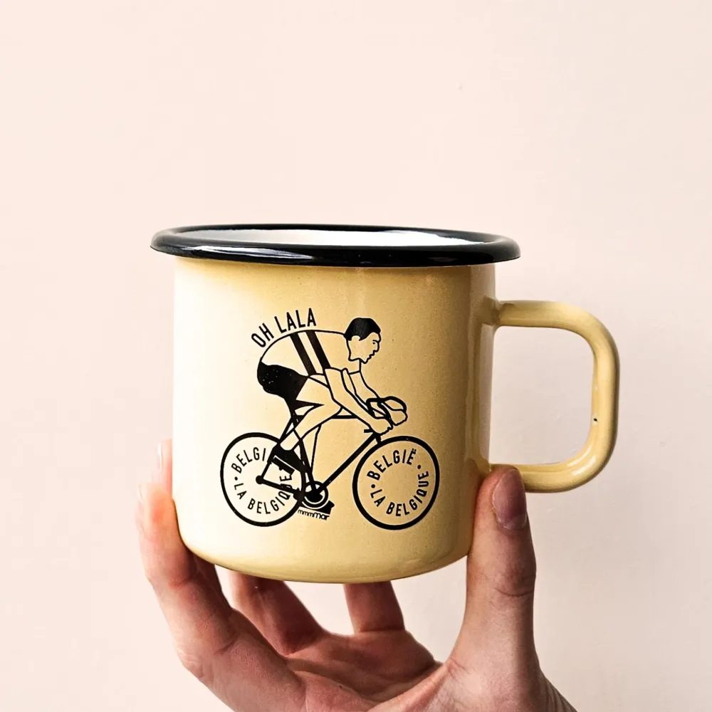 Emaillen Mok Oh Lala Coureur Vanille MMMMAR