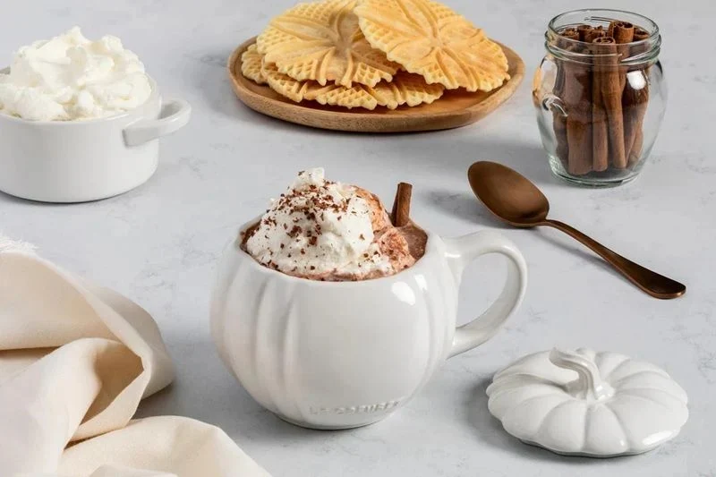 Le Creuset Mok 400ml Aardewerk 'Pompoen Wit'