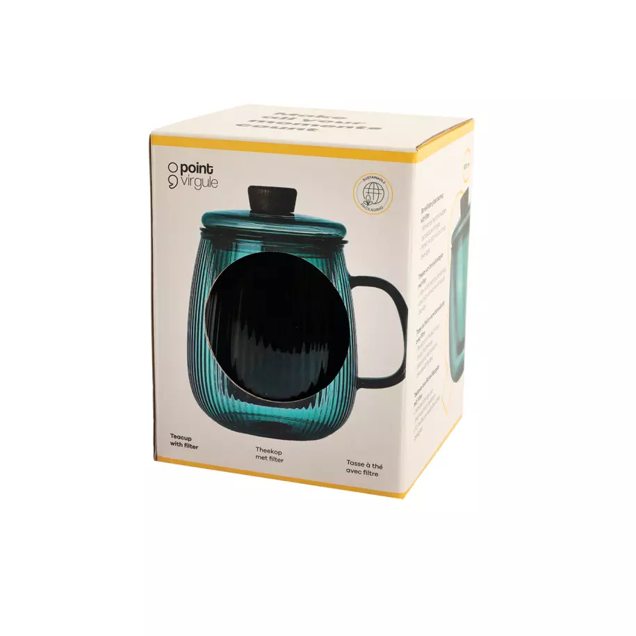Theekop met filter 600ml Forest Green Pointvirgule