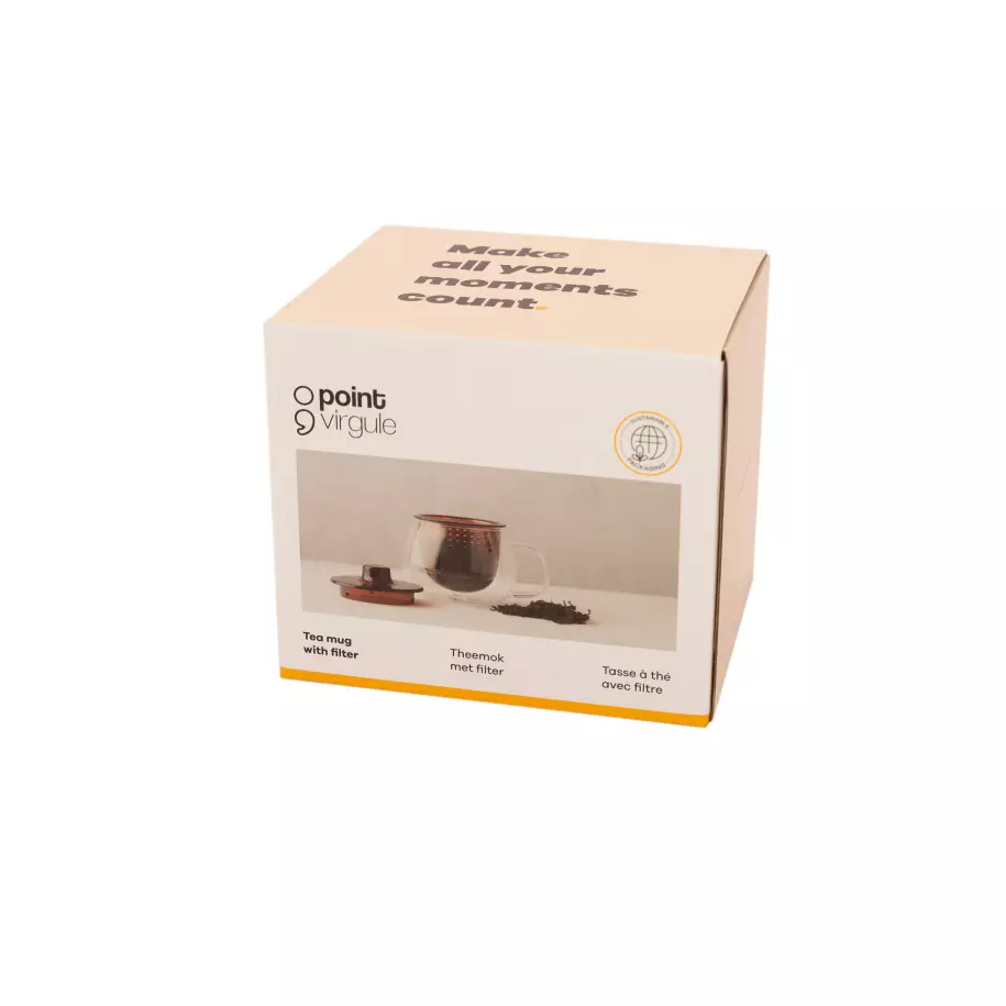Theemok met filter aubergine 300ml Pointvirgule