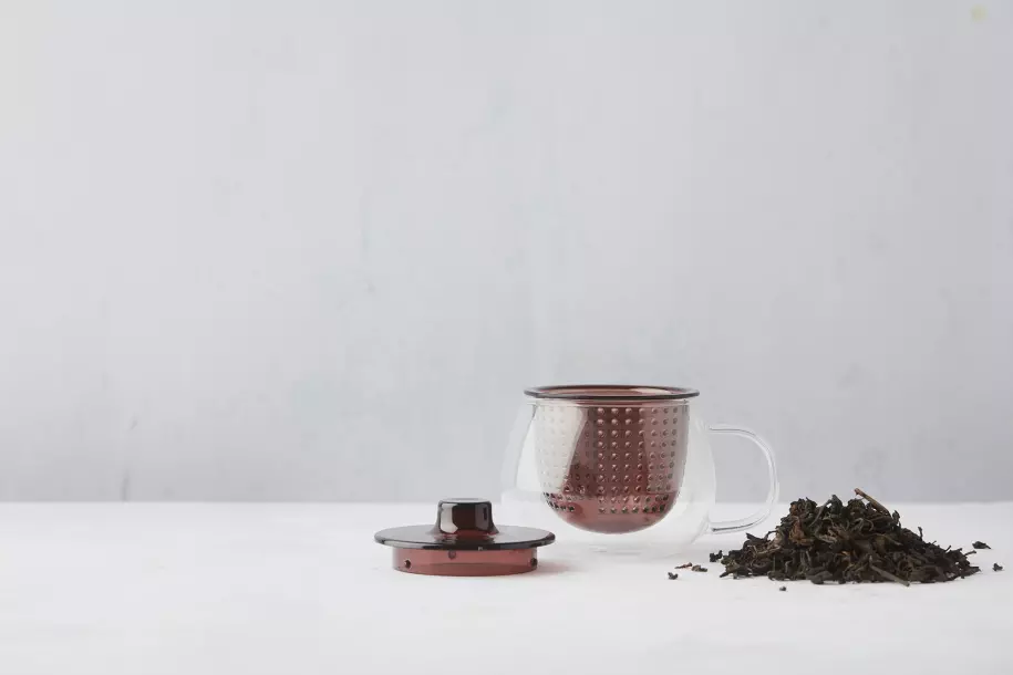 Theemok met filter aubergine 300ml Pointvirgule