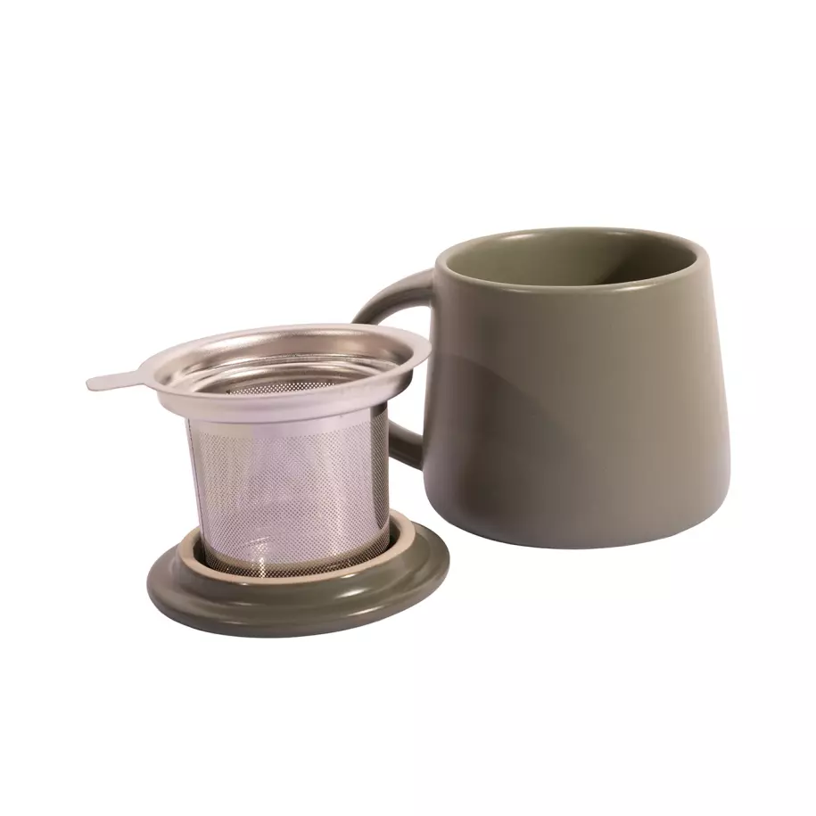 Theemok met infuser Olive Green 300ml Pointvirgule