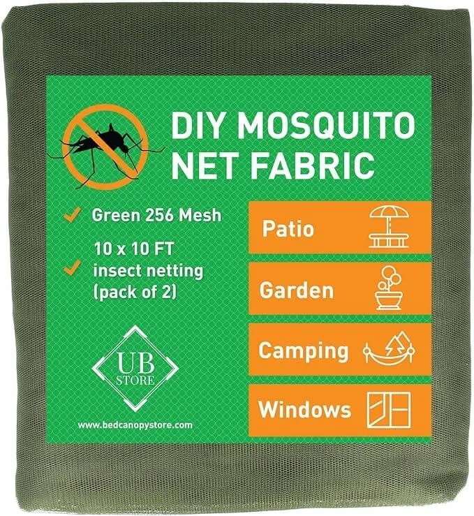 3x3 M Groene Klamboestof | Insectennet 2-Pack