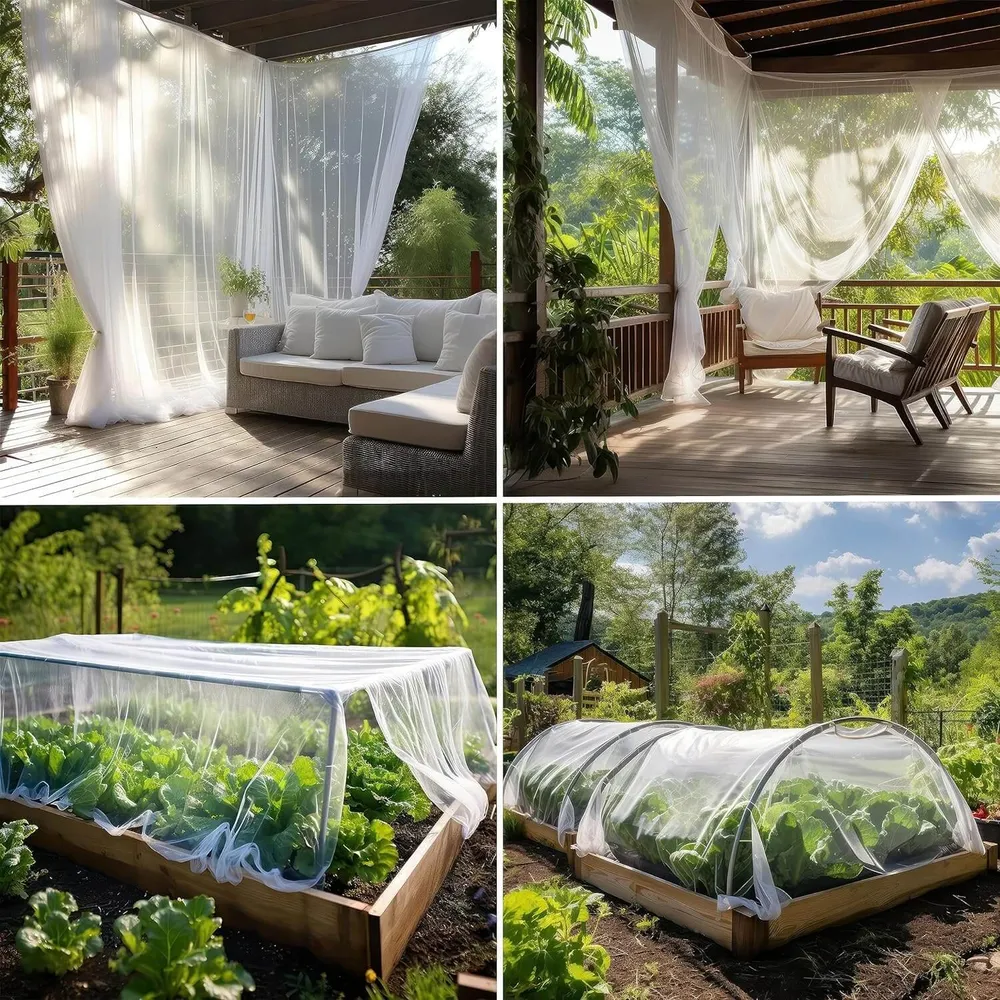3x3 M Witte Klamboestof | Net 2-Pack