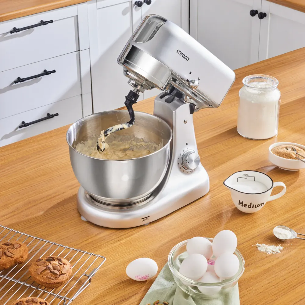 Karaca Multicast Plus Vleesmolen / Worstmaker / Kibbeh Koekjesopzetstuk / Deegkneedmachine Zilver 5L