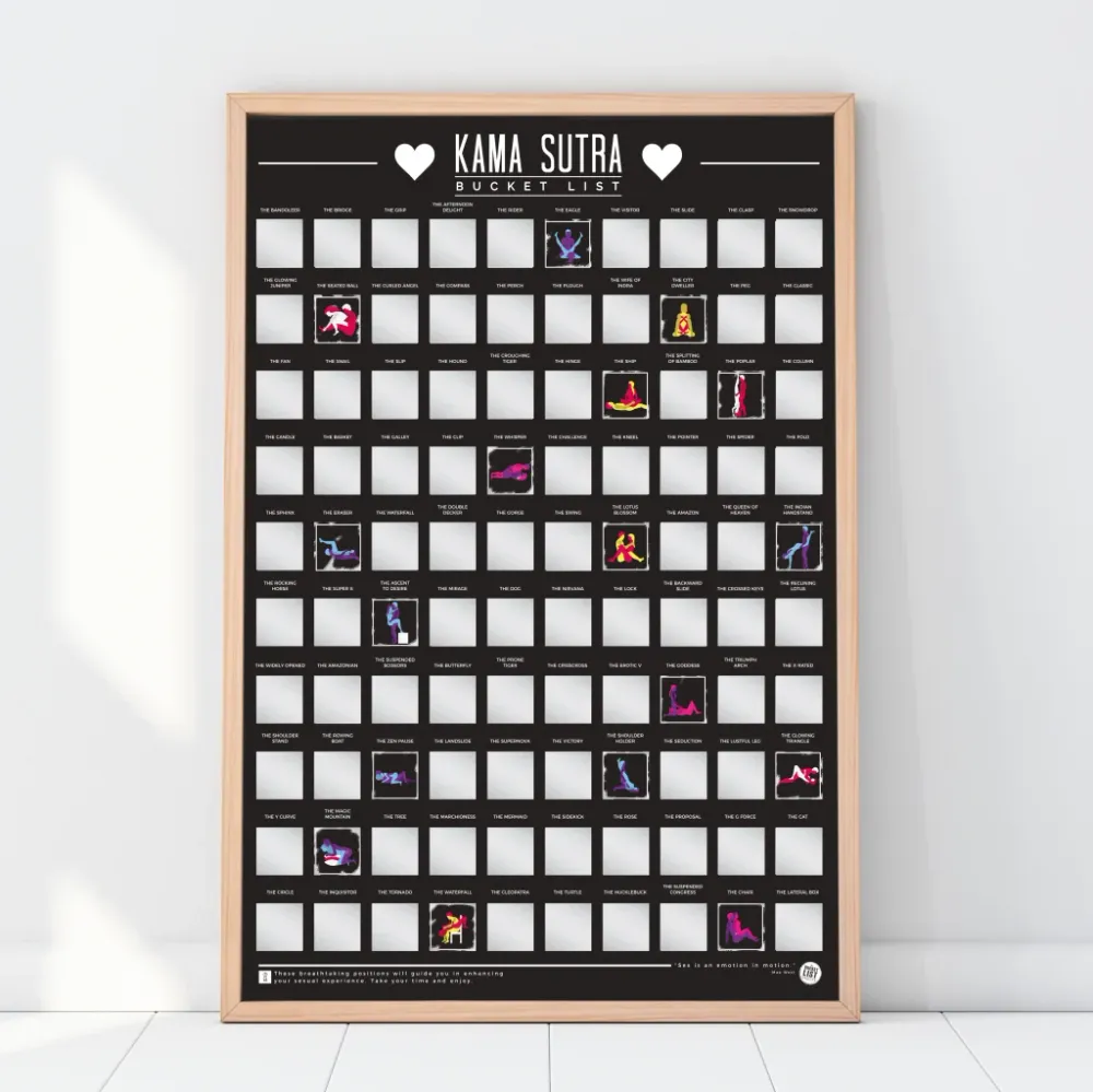 Gift Republic Krasposter - 100 Kama Sutra Positions