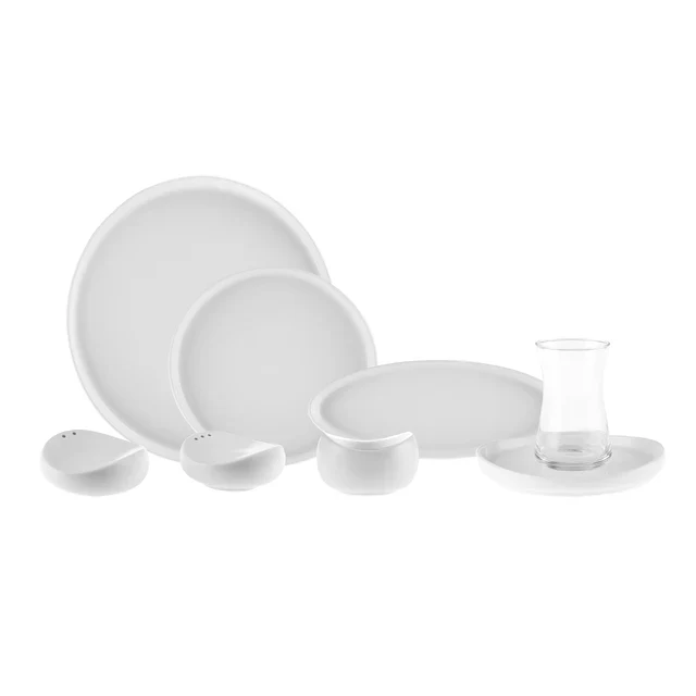 Karaca Forever Bone Olla, 28-delige Ontbijtset voor 6 Personen