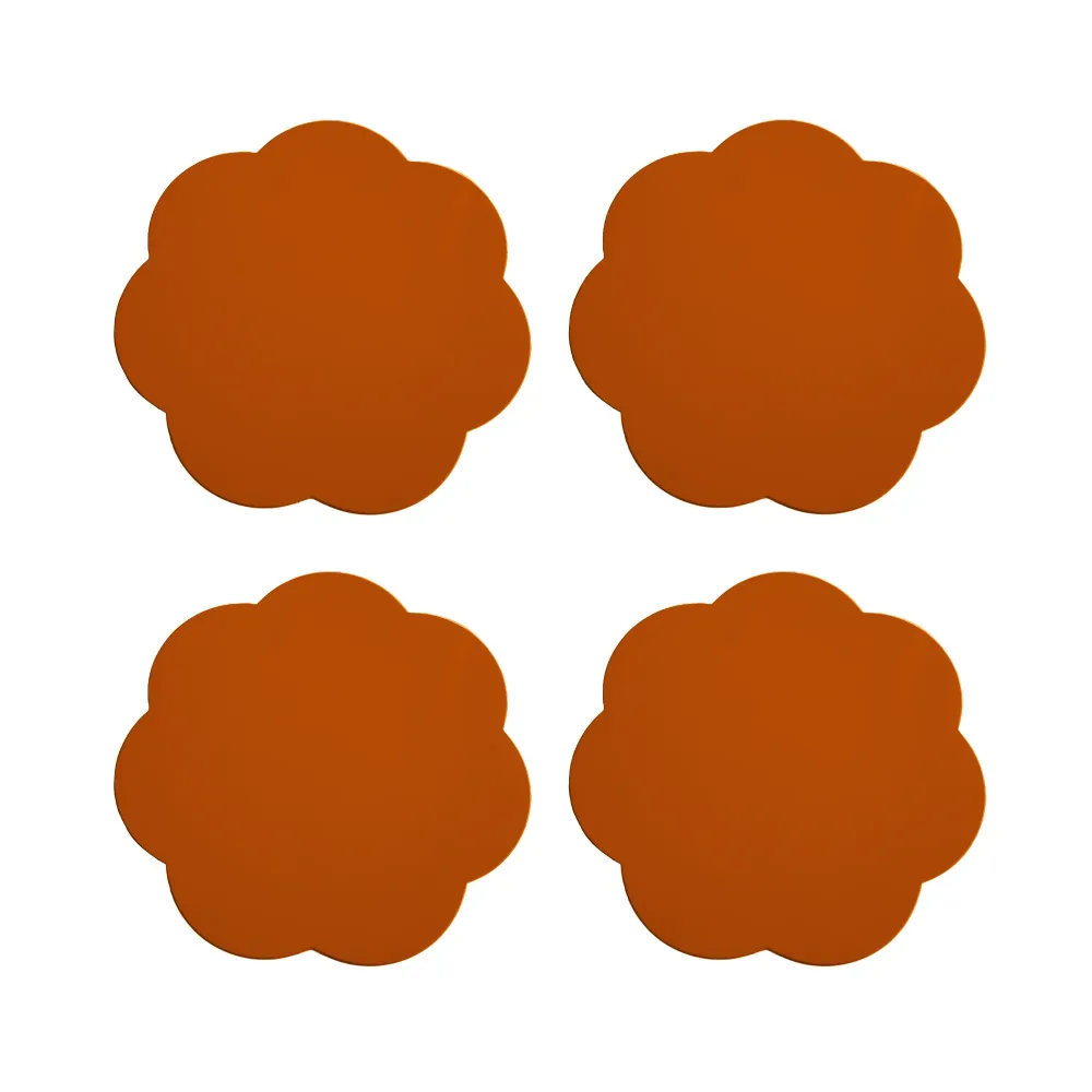 Oranje onderzetters – Set van 4