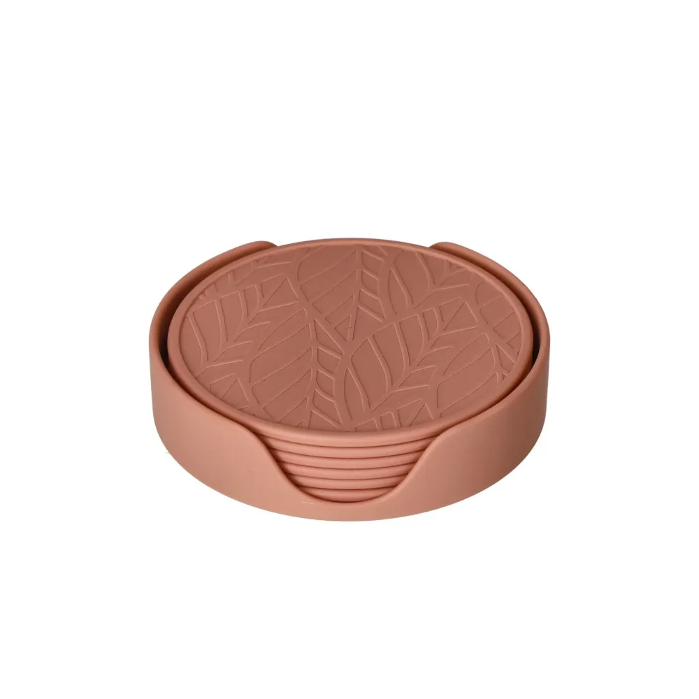 Tools2Cook - Siliconen Onderzetterset (7- delig) Raspberry Pink