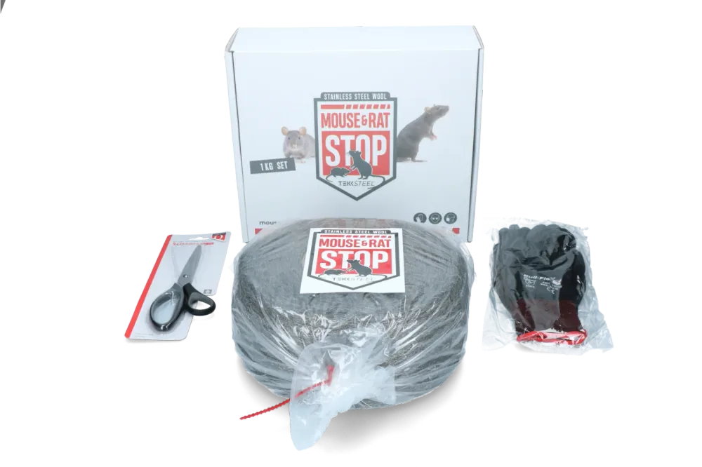 Mouse & Rat Stop RVS Staalwol 1 kg Set