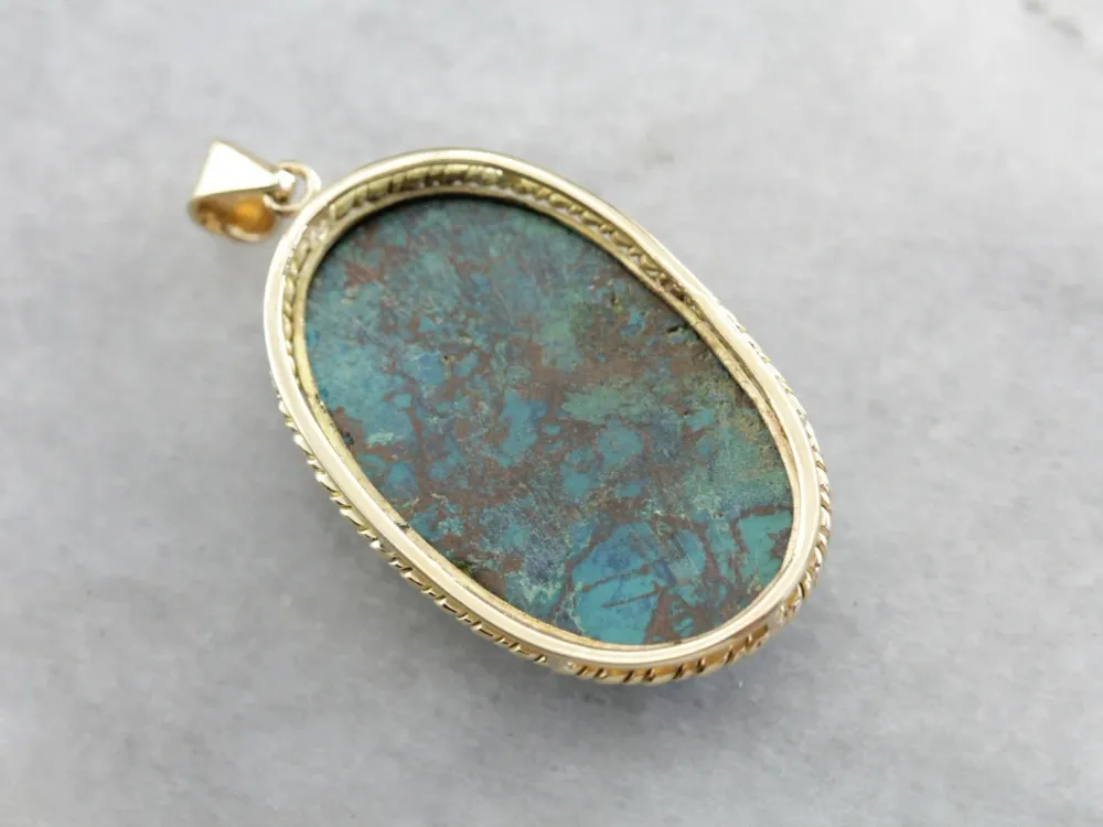 Certificeerde Earthy Chrysocolla Pendant