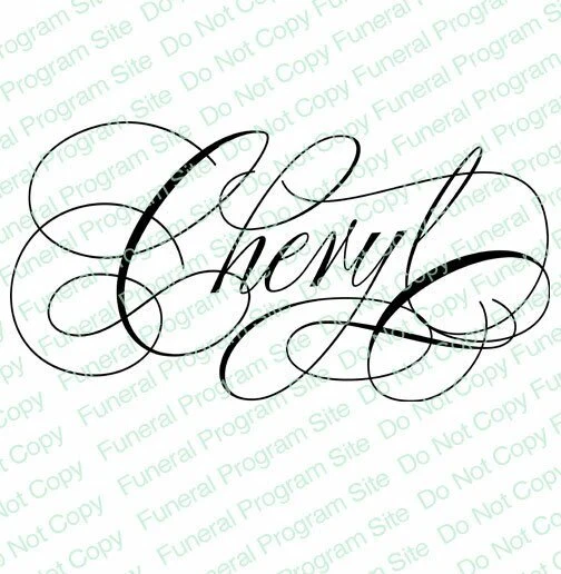 Cheryl Name Word Art Easy to Use