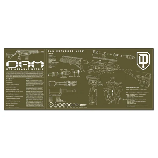 Dye DAM Paintball Tech Mat Reukloos en Milieuvriendelijk