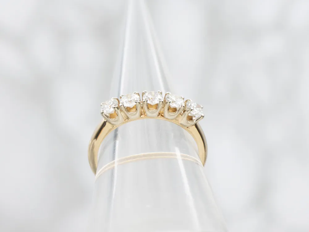 Five Stone Diamond Band met 4 Refills
