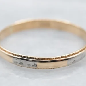 Forget-Me-Not Mixed Metalen Pattern Band