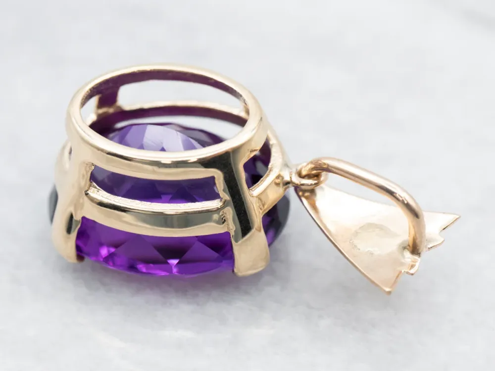 Groot Amethyst Solitaire Pendant