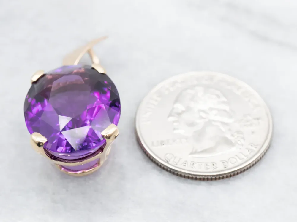 Groot Amethyst Solitaire Pendant