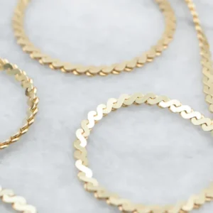 Long Gold Serpentine Chain