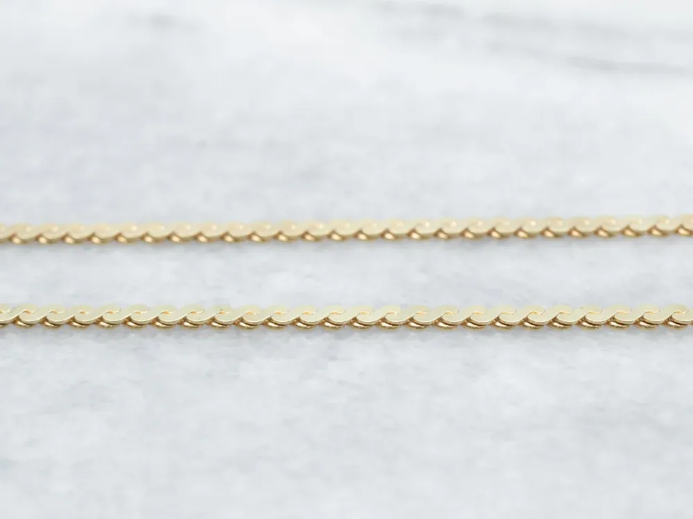 Long Gold Serpentine Chain
