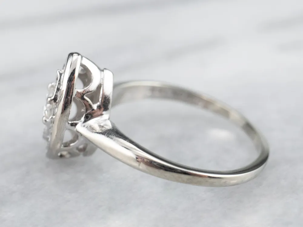 Marquise Diamond Cluster Ring voor de Tuin