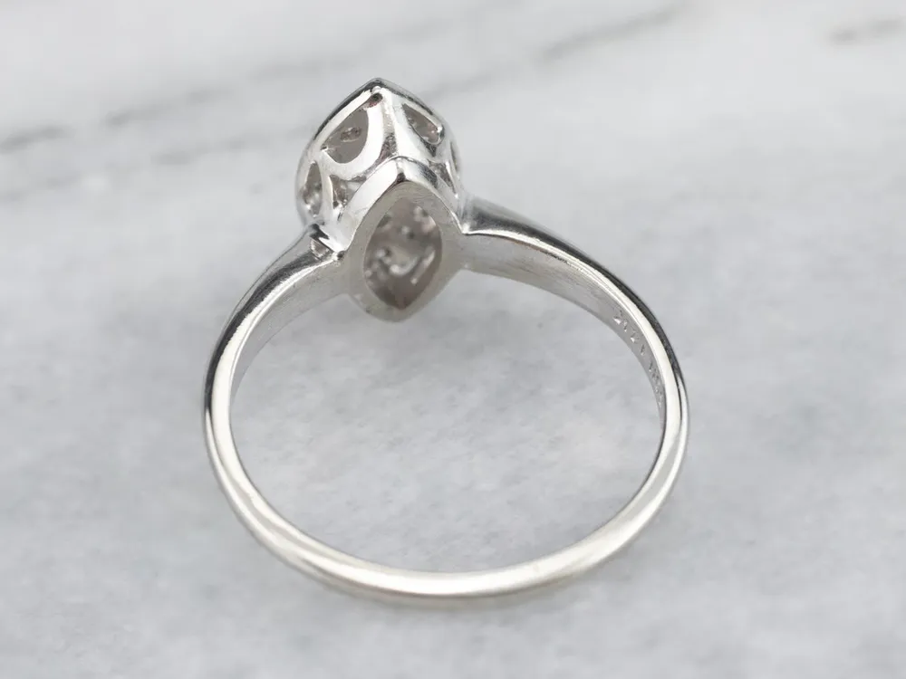 Marquise Diamond Cluster Ring voor de Tuin