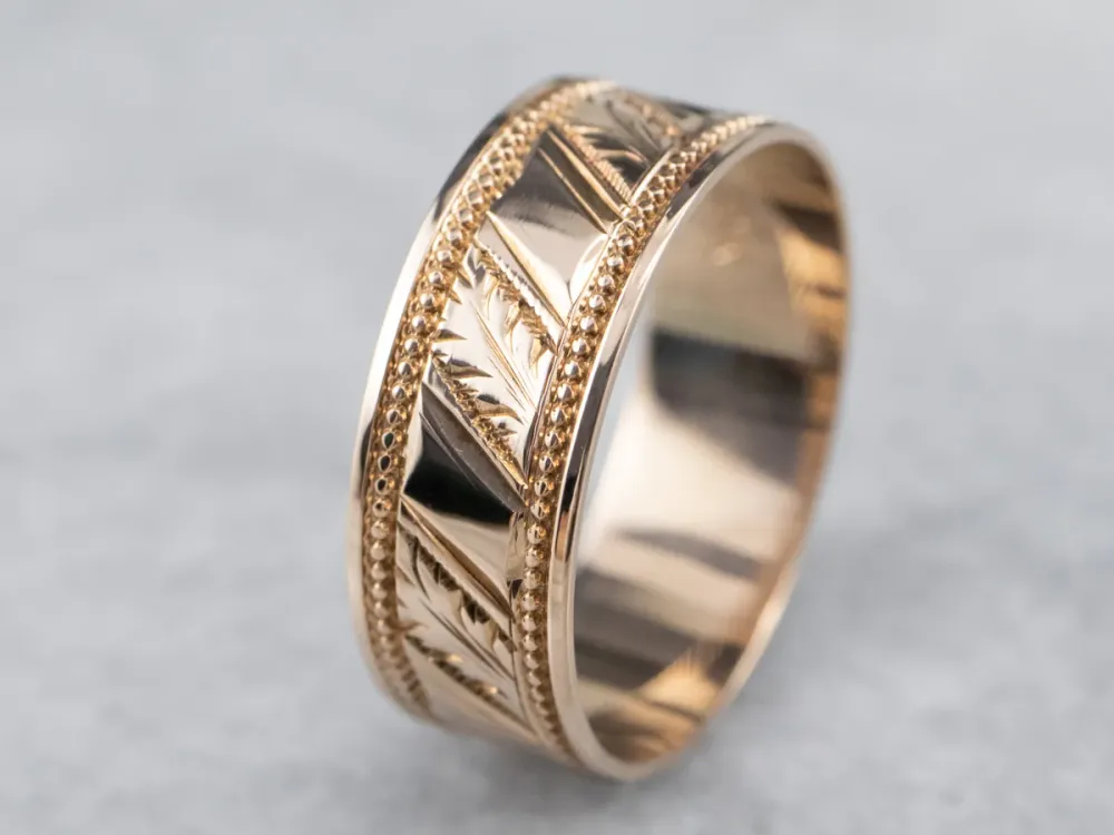 Mid Century Leaf Pattern Band - Dier- en Milieuvriendelijk