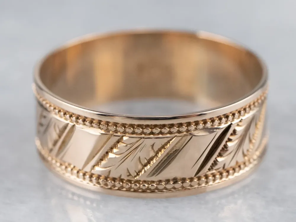 Mid Century Leaf Pattern Band - Dier- en Milieuvriendelijk