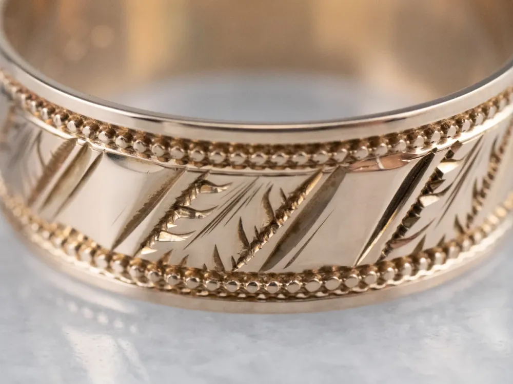 Mid Century Leaf Pattern Band - Dier- en Milieuvriendelijk