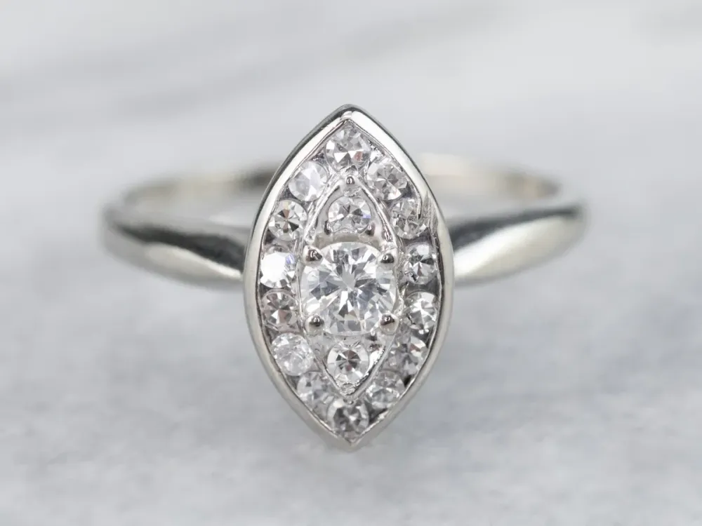 Mollen Marquise Diamond Cluster Ring