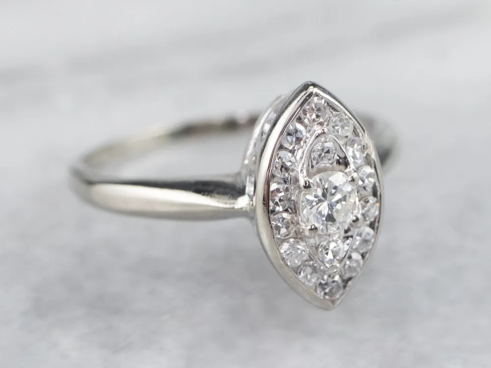 Mollen Marquise Diamond Cluster Ring