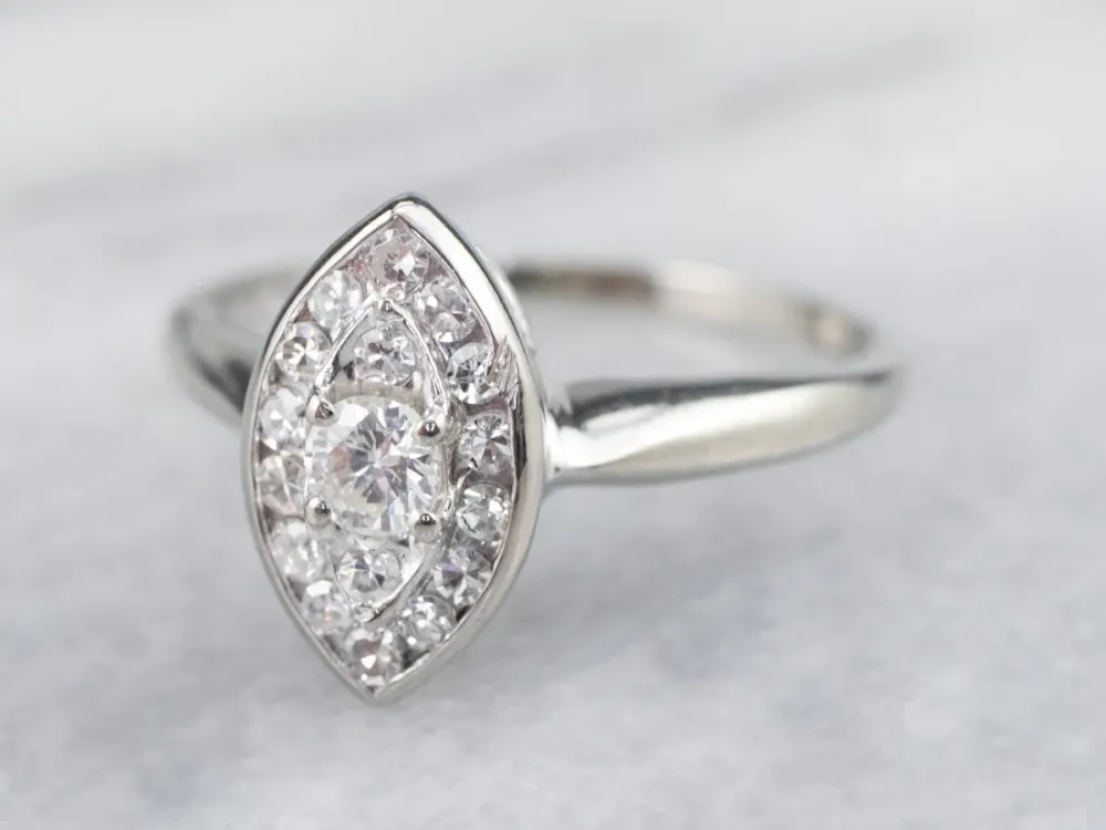 Mollen Marquise Diamond Cluster Ring