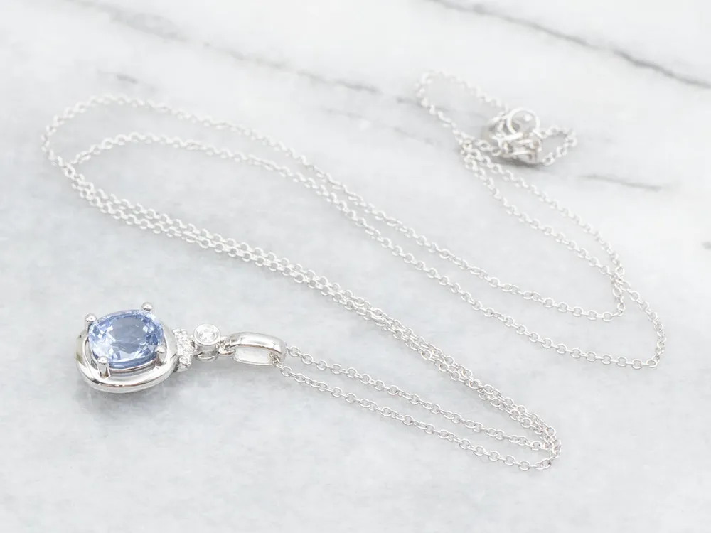 Mollen Sapphire and Diamond Pendant Necklace