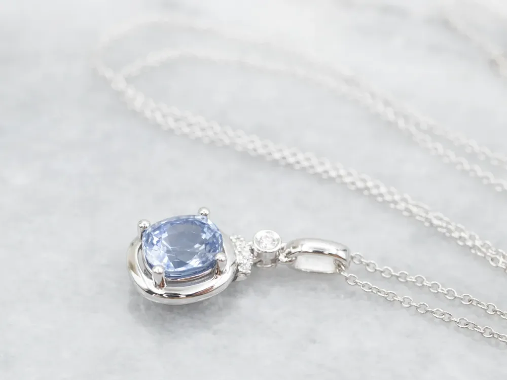 Mollen Sapphire and Diamond Pendant Necklace