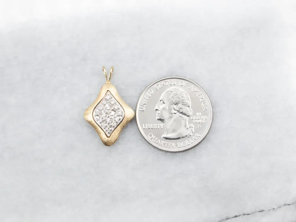 Mollen Textured Verguld Diamond Pendant